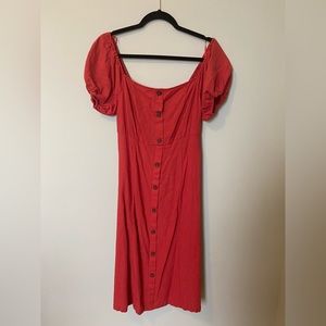 Love tree rust/ red off the shoulder dress size m